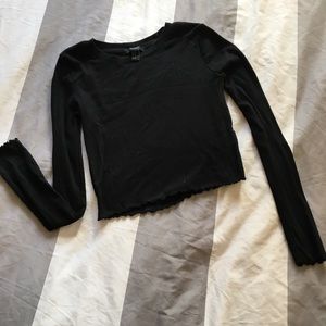 forever 21 black crop top